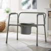 McKesson Heavy-Duty Folding Bariatric Commode Chair with 12 qt Bucket, 650 lbs Weight Capacity, 13 3/4 in Seat Width, 1 Count
