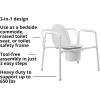 McKesson Heavy-Duty Folding Bariatric Commode Chair with 12 qt Bucket, 650 lbs Weight Capacity, 13 3/4 in Seat Width, 1 Count