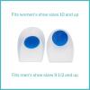 McKesson Heel Cups – Silicone Gel, U-Shaped, Supportive – Blue and Transparent, Large/XL, 1 Count