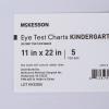 McKesson Kindergarten Eye Test Charts with Shapes – Plastic, Non-Reflective Matte Finish, 20 ft Test Distance – 11 in x 22 in, 5 Count