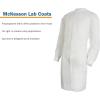 McKesson Lab Coat for Men or Women, Long Sleeve, Knee-Length Disposable Medical Coat, Moisture-Resistant Snap-Front Closure, Large/XL, 10 Count