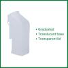 McKesson Male Urinal with Transparent Lid – Translucent Body, Graduated, Plastic – 1 qt / 1000 mL, 50 Count(50 Count)