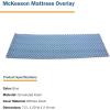 McKesson Mattress Overlay – Convoluted Foam Decubitus Care Pad, Mattress Topper for Ulcers, Pressure Sores, Bedsores – Blue, 72 in x 20 in x 2 in, 12 Count