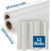 McKesson Medical Exam Table Paper Rolls [12 Rolls] – 18 in x 225 ft White Standard Smooth Disposable Bed Cover for Doctor, Spa, Diaper Changing, Waxing, Nursing, Chiropractor, Patternmaking, Tracing(18 in x 200 ft (Smooth))