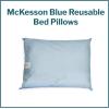 McKesson Medical Pillow [1 Count] Reusable Hospital Bed Pillows, Vinyl Cover, Fluid Moisture and Stain-Resistant, Blue, 19 in x 25 in