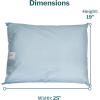McKesson Medical Pillow [1 Count] Reusable Hospital Bed Pillows, Vinyl Cover, Fluid Moisture and Stain-Resistant, Blue, 19 in x 25 in