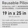 McKesson Medical Pillow [1 Count] Reusable Hospital Bed Pillows, Vinyl Cover, Fluid Moisture and Stain-Resistant, White, 20 in x 26 in(19 X 25 Inch ( 1 Count))