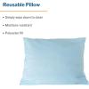 McKesson Medical Pillow [12 Count] Limited Reusable Hospital Bed Pillows, Fluid Moisture and Stain-Resistant, Blue, 20 in x 26 in(20 x 26 Inches (12 Count))