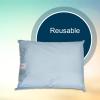 McKesson Medical Pillow [12 Count] Reusable Hospital Bed Pillows, Vinyl Cover, Fluid Moisture and Stain-Resistant, Blue, 20 in x 26 in(20 X 26 Inch ( 12 ct))
