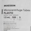 McKesson Microcentrifuge Tubes with Snap Cap – Clear, Graduated, and Certified DNase/RNase-Free, 1.5 mL, 500 Count