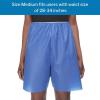 McKesson Patient Exam Shorts, Disposable – Non-Woven Material, Elastic Waist, Blue – Fits 28 in to 34 in Waist, Size Medium, 25 Count