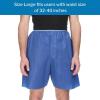 McKesson Patient Exam Shorts, Disposable – Non-Woven Material, Elastic Waist, Blue – Fits 32 in to 40 in Waist, Size Large, 25 Count
