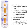 McKesson Plastic Rotating Suction Cup Bathroom Grab Bar, 9.75″ L, 1 Count(19-3/4 Inch Length (3 ct))
