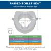 McKesson Raised Toilet Seat with Dual Locks, Fits Most Standard Toilets, 4 in H, 400 lbs Weight Capacity, 1 Count