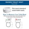 McKesson Raised Toilet Seat with Dual Locks, Fits Most Standard Toilets, 4 in H, 400 lbs Weight Capacity, 1 Count