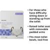 McKesson Raised Toilet Seat with Removable Padded Arms, Lightweight, Fits Most Standard Toilets, 300 lbs Weight Capacity, 1 Count