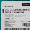 McKesson Snap Caps, Polyethylene Covers for Tube Closure – Fits Most 12 mm, 13 mm, and 16 mm Tubes – Green, 1000 per Bag, 1000 Count