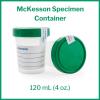 McKesson Specimen Cups with Lids, Urine/Pee Cups, Sample Containers, Leak Resistant, 4 oz / 120 ml, 100 Count
