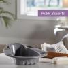 McKesson Stackable Bedpans, Plastic, Graphite, 2 qt, 250 lbs Weight Capacity, 50 Count
