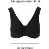 McKesson Surgi-Bra Post-Surgical Bra, Front Closure, Cotton/Spandex, 34 in B, C, D Cups, 1 Count