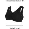 McKesson Surgi-Bra Post-Surgical Bra, Front Closure, Cotton/Spandex, 36 in B, C, D Cups, 1 Count