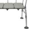 McKesson Transfer Bath Bench with Reversible Back – Aluminum Frame, Removable Arm Rail – Gray, 400 lbs Weight Capacity, 26 in Seat Width, 17 1/2 in to 22 1/2 in Height, 1 Count