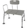 McKesson Transfer Bath Bench with Reversible Back – Aluminum Frame, Removable Arm Rail – Gray, 400 lbs Weight Capacity, 26 in Seat Width, 17 1/2 in to 22 1/2 in Height, 1 Count