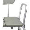 McKesson Transfer Bath Bench with Reversible Back – Aluminum Frame, Removable Arm Rail – Gray, 400 lbs Weight Capacity, 26 in Seat Width, 17 1/2 in to 22 1/2 in Height, 1 Count
