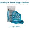 McKesson Unisex Slipper Socks Adult Size 5 to 7 Blue – 1 Pair