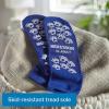 McKesson Unisex Slipper Socks Adult Size 7-1/2 to 10 Blue – 1 Pair