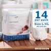 McKesson Youth Training Pants, [56 Count], Overnight Disposable Pull Up Diapers, L/XL, 60-125 lbs, Absorbent 12 Hour Leak Protection with Leg Gathers and Tear-Away Sides, for Boys or Girls, Pediatric(Large/X-Large (14 Count))