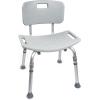 McKesson Bath Bench with Removable Back – Aluminum Frame, Without Arms – Gray, 300 lbs Weight Capacity, 19 1/4 in Seat Width, 15 1/2 in to 19 1/2 in Height, 1 Count