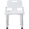 McKesson Bath Bench with Removeable Back, Plastic Frame, Lightweight, Adjustable, 350 lbs Weight Capacity, 1 Count(1 Count (Pack of 1))