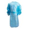 McKesson Chemotherapy Procedure Gown, Disposable – Full-Back, Waist Tie, AAMI Level 2, Unisex, Non-Sterile – Blue, Size Large, 44 in L, 30 Count
