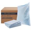 McKesson Disposable Pillow Case Covers Bulk Pillowcase, Single-Use for Medical Hospital Travel, Standard Size, Blue, 21 in x 30 in (100)(100)