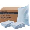 McKesson Disposable Pillow Case Covers Bulk Pillowcase, Single-Use for Medical Hospital Travel, Standard Size, Blue, 21 in x 30 in (100)(200)