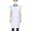 McKesson Exam Gown, Disposable – Poly and Premium Tissue, Front or Back Opening, Short Sleeve, Unisex – Blue, One Size Fits Most Adults, 42 in x 30 in