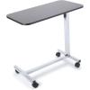 McKesson Overbed Table, H-Base, Non-Tilt, Walnut Wood Grain, 15 in. x 31 in. Laminate Top, Height Adjustable 28-1/4 in. – 43-1/4 in., Spring-Assist Lift, 4 Casters with 2 Locking Wheels, Up to 50 lbs