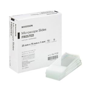 McKesson 16-7132 Microscope Slide 1 x 3″ x 1 mm Frosted End (Pack of 72)(1440)