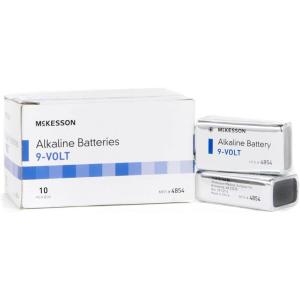 McKesson Alkaline 9V Batteries, 9 Volt, Long Lasting, 10 Count, 1 Pack