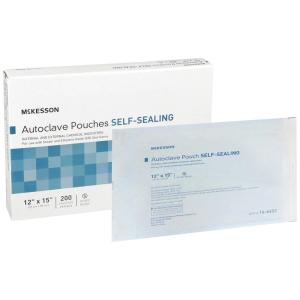 McKesson Autoclave Pouches, Self-Sealing, Steam and Ethylene Oxide Sterilizers, 7 1/2 in x 13 in, 200 Count, 1 Pack(12 X 15 Inch ( 1000 ct ))
