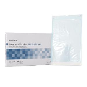 McKesson Autoclave Pouches, Self-Sealing, Steam and Ethylene Oxide Sterilizers, 7 1/2 in x 13 in, 200 Count, 1 Pack(12 X 18 Inch ( 200 ct ))