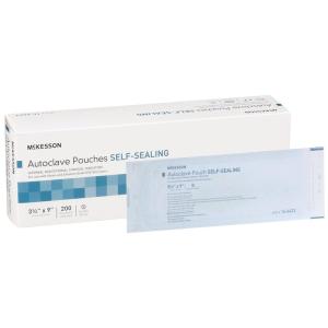 McKesson Autoclave Pouches, Self-Sealing, Steam and Ethylene Oxide Sterilizers, 7 1/2 in x 13 in, 200 Count, 1 Pack(3-1/2 X 9 Inch ( 200 ct ))