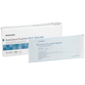 McKesson Autoclave Pouches, Self-Sealing, Steam and Ethylene Oxide Sterilizers, 7 1/2 in x 13 in, 200 Count, 1 Pack(8 X 16 Inch ( 1000 ct ))