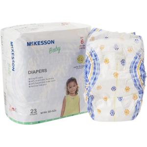 McKesson Baby Diapers, Size 6 (Over 35 lbs), 23 Count, 4 Packs, 92 Total