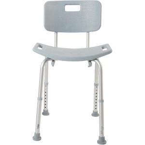 McKesson Bath Bench with Removeable Back, Aluminum Frame, Lightweight, Adjustable, 300 lbs Weight Capacity, 1 Count