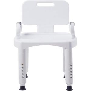 McKesson Bath Bench with Removeable Back, Plastic Frame, Lightweight, Adjustable, 350 lbs Weight Capacity, 1 Count(1 Count (Pack of 1))