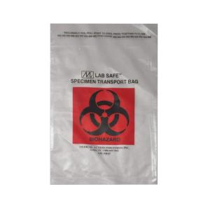 McKesson Biohazard Specimen Transport Bags – Resealable Adhesive Closure with Document Pouch, Non-Sterile – 6 in x 9 in, 1000 Count