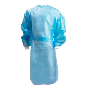McKesson Chemotherapy Procedure Gown, Disposable – Full-Back, Waist Tie, AAMI Level 2, Unisex, Non-Sterile – Blue, Size 2XL, 53 in L, 10 Count