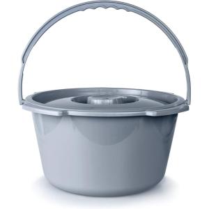 McKesson Commode Replacement Bucket with Handle and Lid, 7.5 qt, 12 Count(1 Count (Pack of 1))